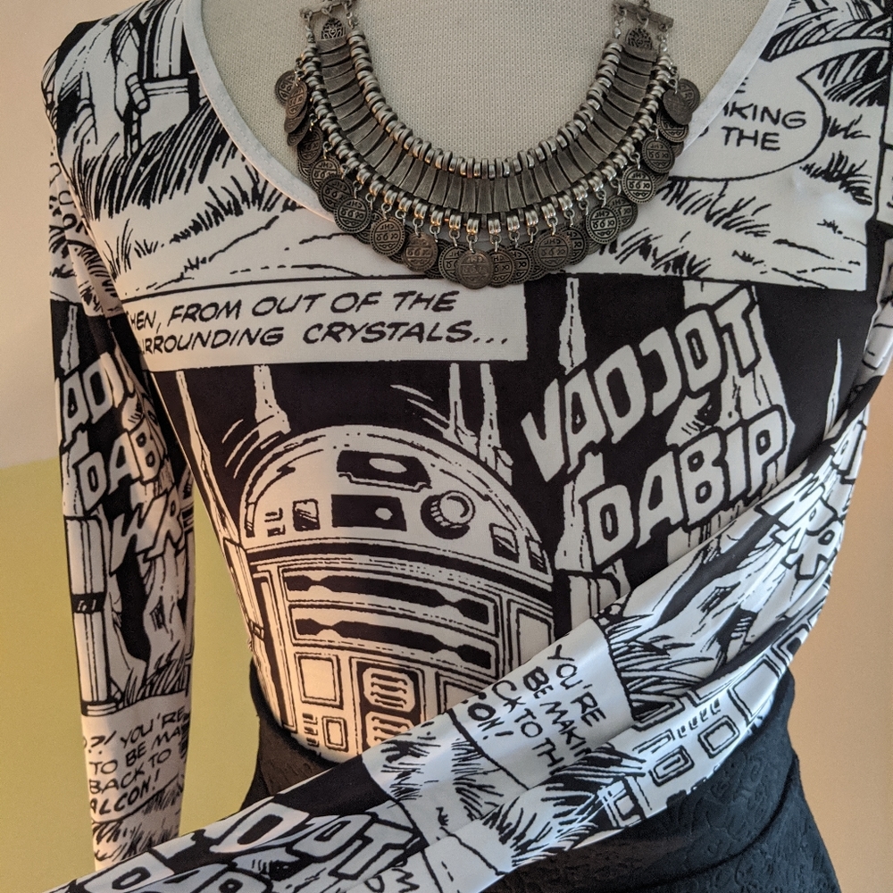 R2D2 Star Wars comic book long sleeve top